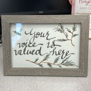 Pictured frame for desk